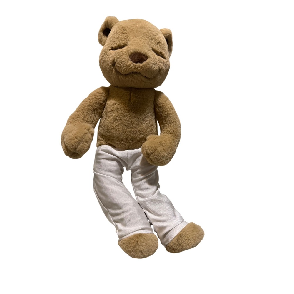 Meddy Teddy Poseable Mindfulness Yoga Bear Tan Plush with White Pants